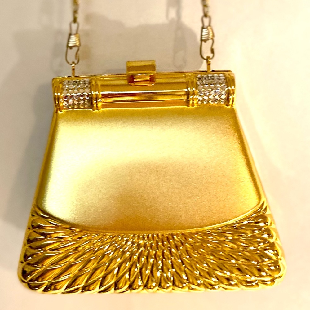 Gold Clutch Crossbody Beaded fashion evening Bag